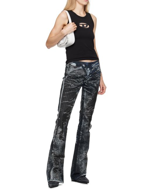 DIESEL Black T-Lynys-Od Cut-Out Oval D Logo Tank Top