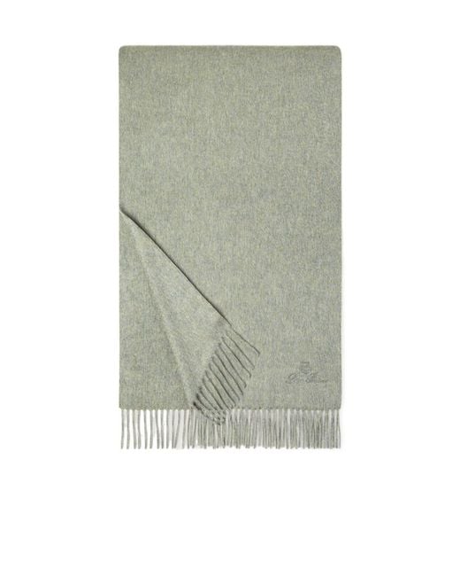 Loro Piana Green Grande Unita Scarf for men