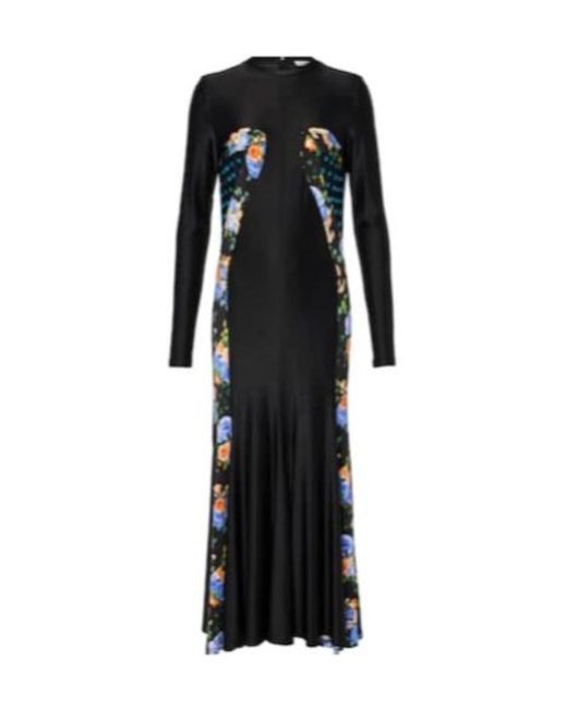 Rabanne Black Floral Jersey Maxi Dress