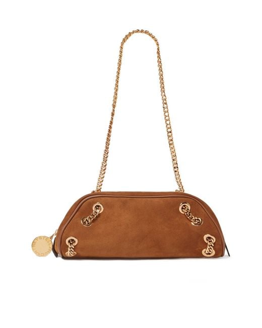 Stella McCartney Brown Brandy Falabella Bowling Shoulder Bag