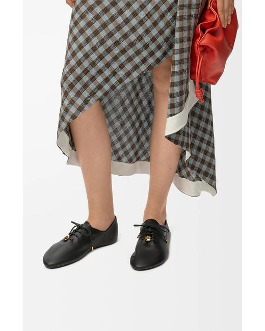 Loewe Black Pebble Soft Lace-Up Shoes