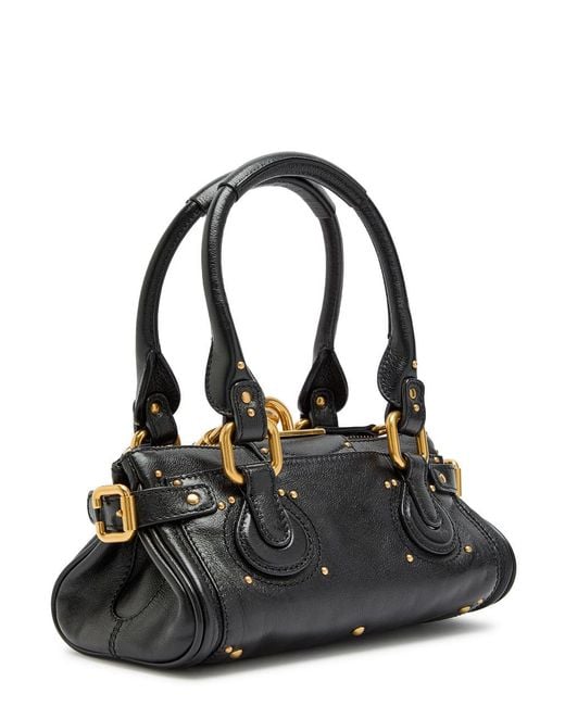 Chloé Black Grain Rivet Shoulder Bag