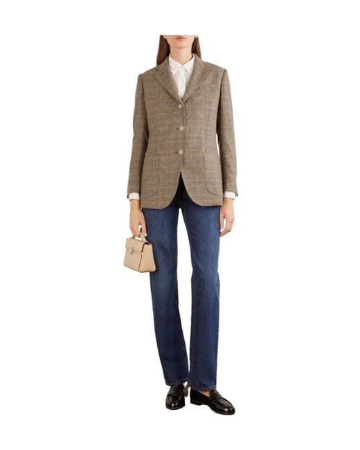 Giuliva Heritage Brown Wool And Cashmere-Blend Blazer