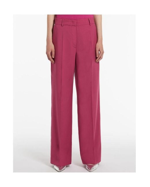 Weekend by Maxmara Pink High Waist Straight Leg Pants