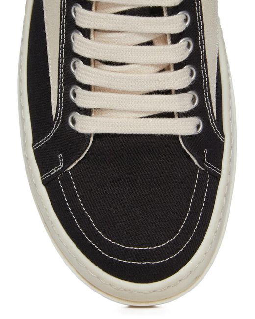Rick Owens Black Denim Vintage Sneakers