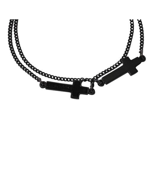 DSquared² Metallic Double Cross Bracelet for men