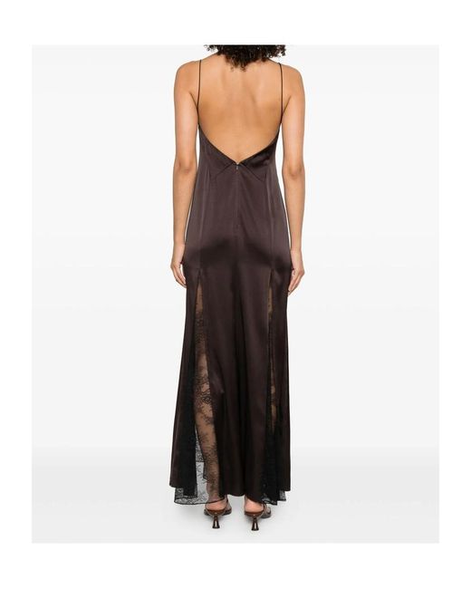 Staud Black Trinity Satin Dress