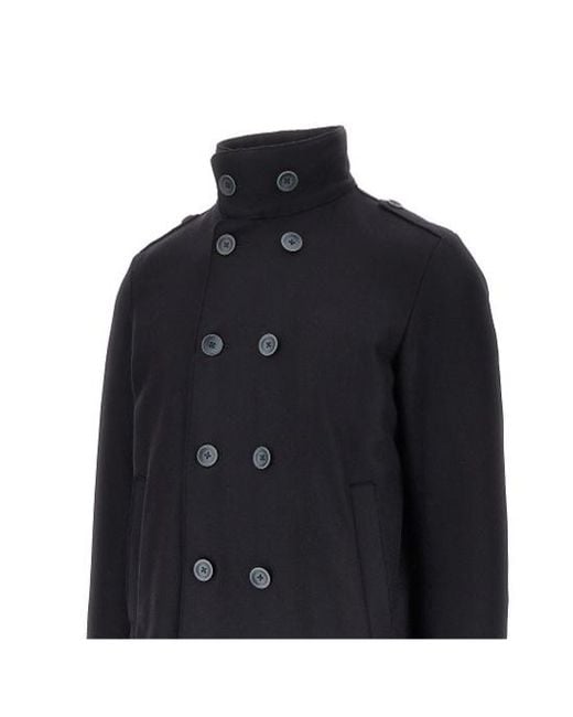 Herno Blue Double-Breasted Coats for men