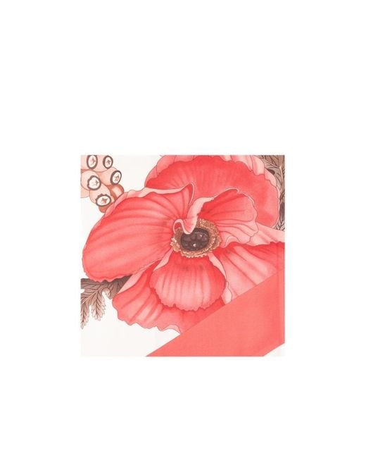 Ferragamo Pink Ferragamo Floral Printed Scarf