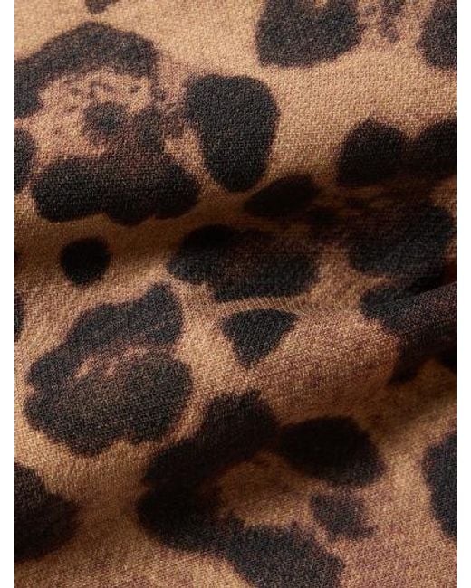Valentino Brown Leopard Print Short Vest