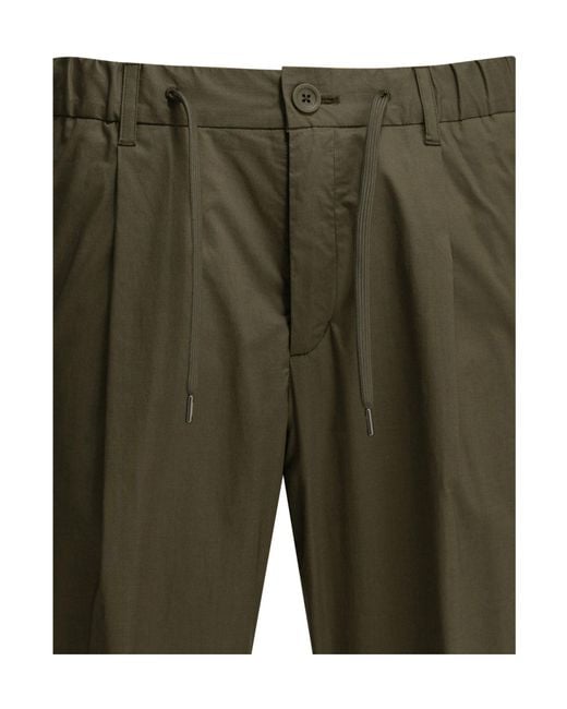 Herno Green Light Stretch Trousers for men