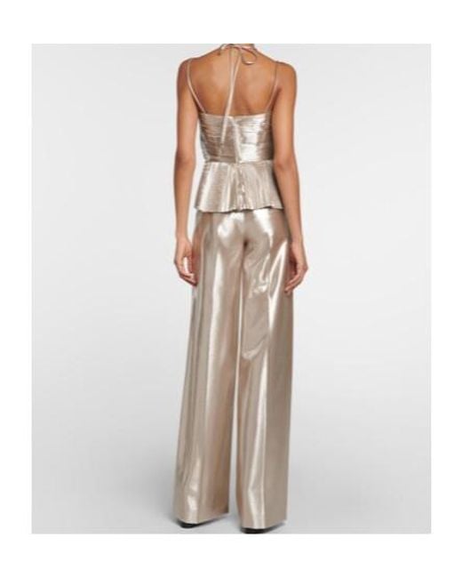 Altuzarra Gray Justin Halterneck Lamé Top