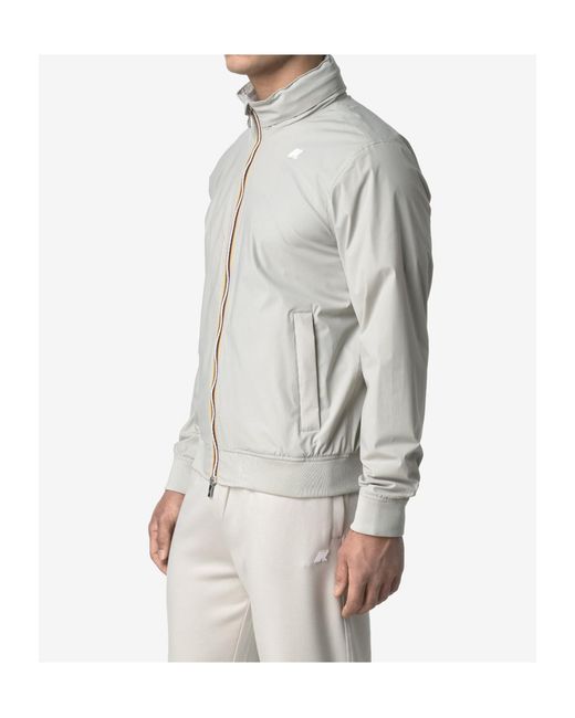 K-Way Gray Amaury Zip-Up Jacket for men