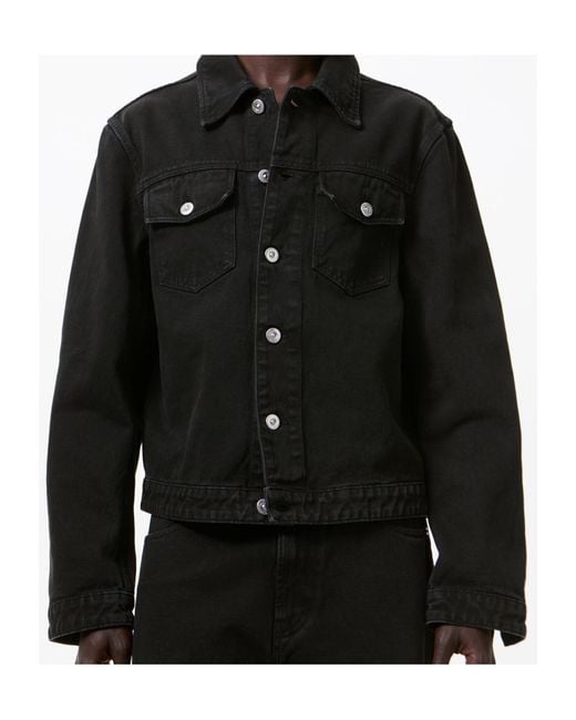 Our Legacy Black Point-Collar Jacket for men