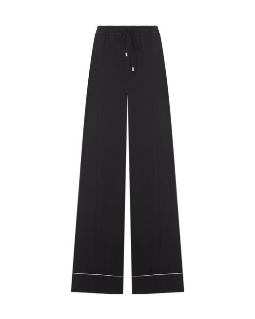 Sportmax Black Satin Rivet Jogger Pants