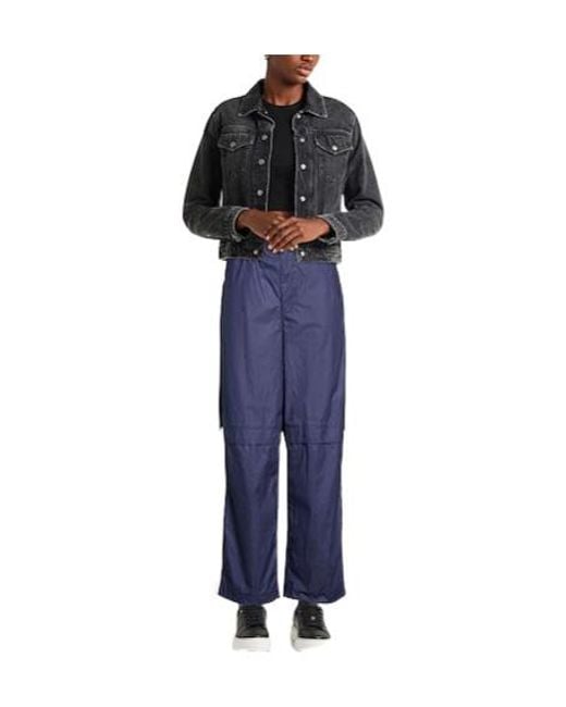 Rag & Bone Blue Solid Casual Trousers