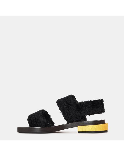 Gucci Black Solid Color Heeled Sandals