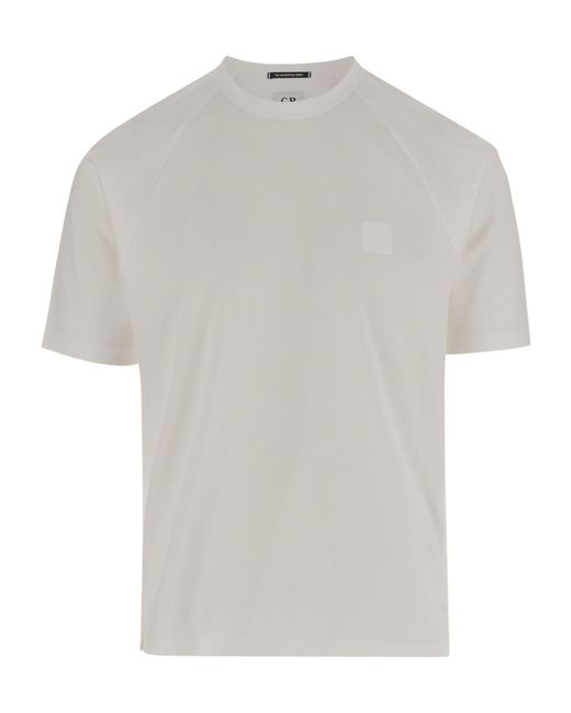 C P Company White Crew Neck T-Shirt for men