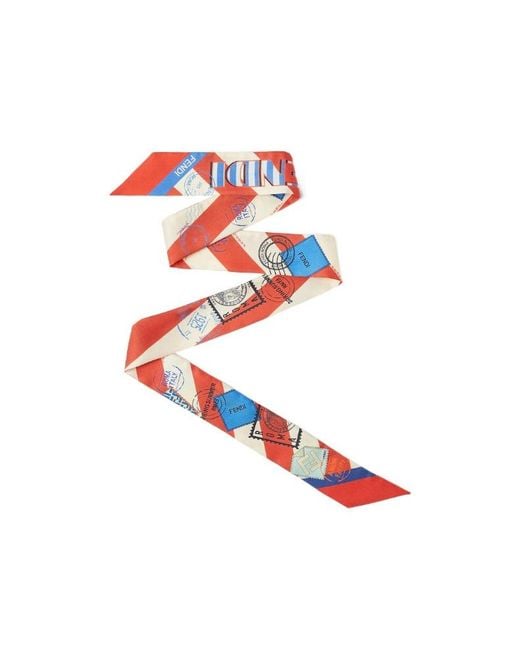 Fendi White Printed Wrappy Scarf