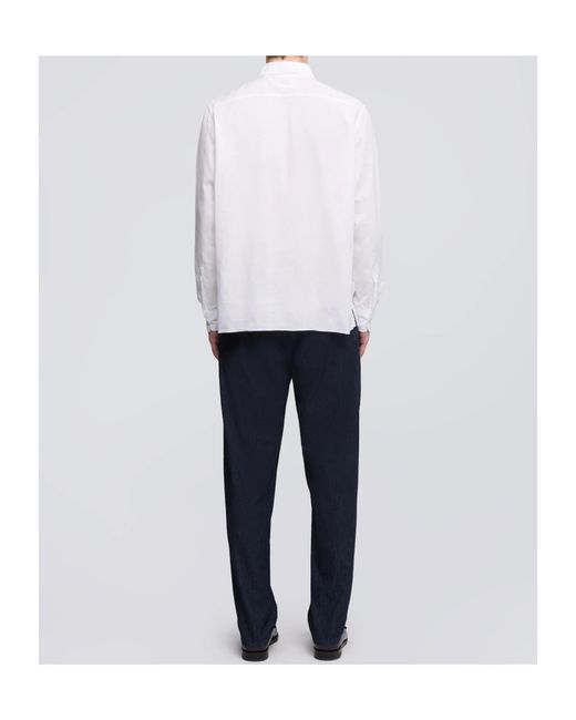 Aspesi White Double-Layered Sheer Shirt for men