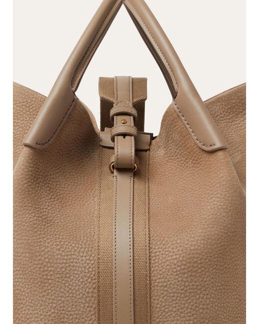 Loro Piana Brown Bale Large Shoulder Bag