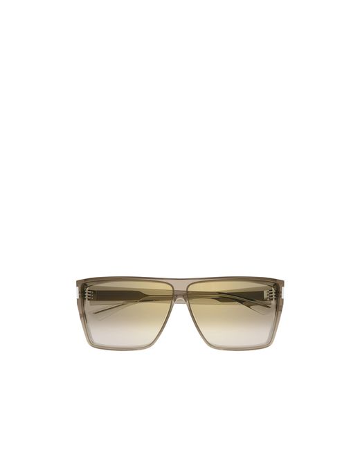 Saint Laurent Metallic Eyewear Square Frame Sunglasses for men