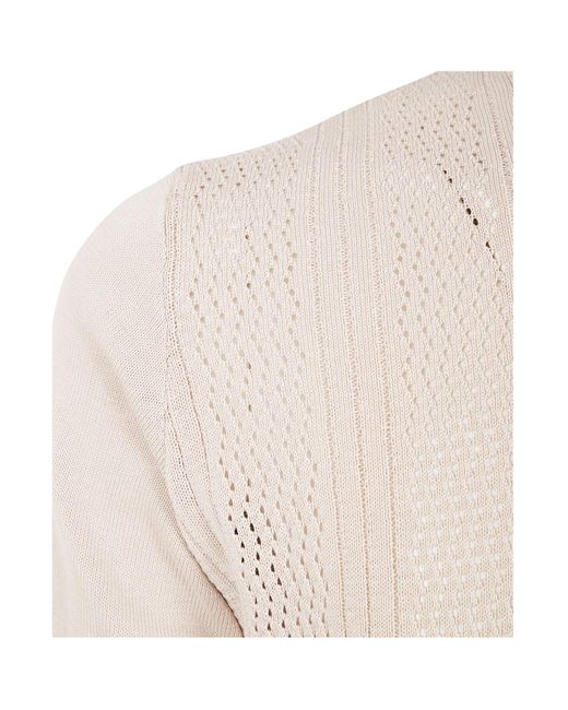 Drumohr White Mesh-Panel T-Shirt for men