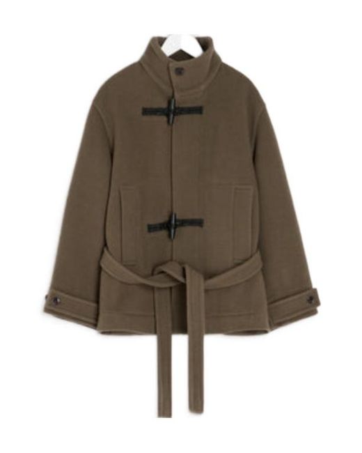 Lemaire Brown Short Duffle Coat