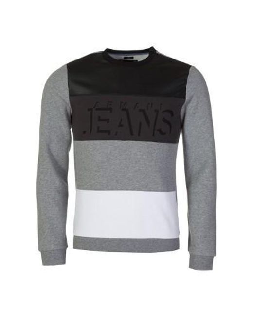 Armani Jeans Gray Round-Neck Sweater for men