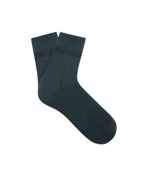 Zegna Blue Cotton Blend Socks for men