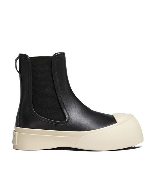 Marni Black Platform Ankle Boots