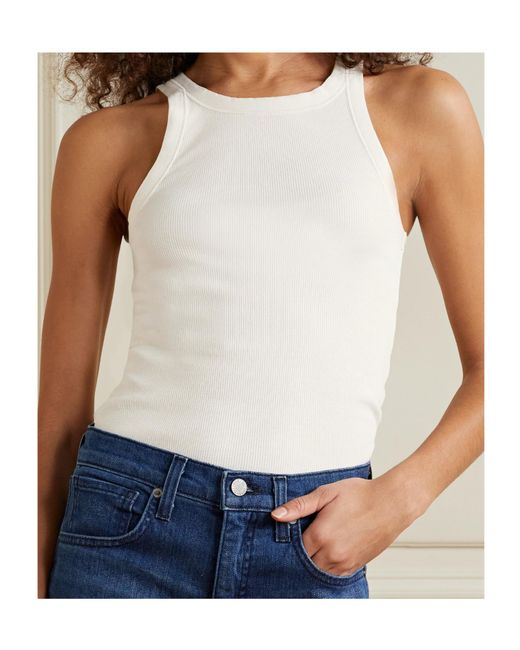 Nili Lotan White Crew Neck Vest