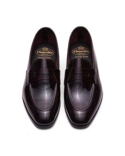 Church's Black Round-Toe Business Casual Shoes for men