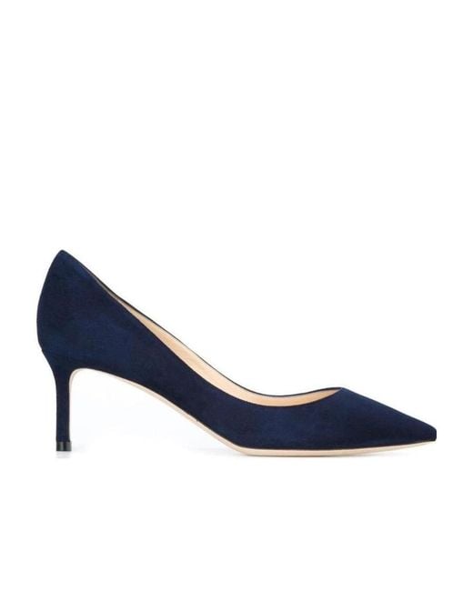 Jimmy Choo Blue Romy 60 Pumps