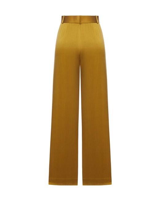 Zimmermann Natural High-Waist Tuck Pants