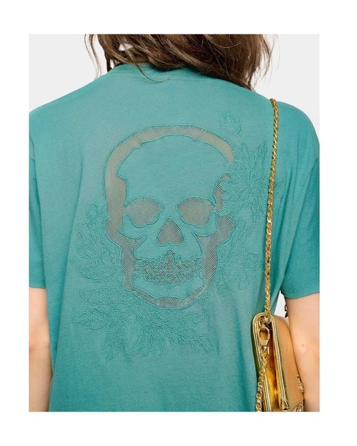 Zadig & Voltaire Blue V-Neck T-Shirt
