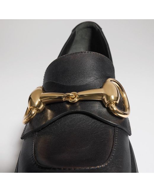 Gucci Black Chunky Loafer With Horsebit