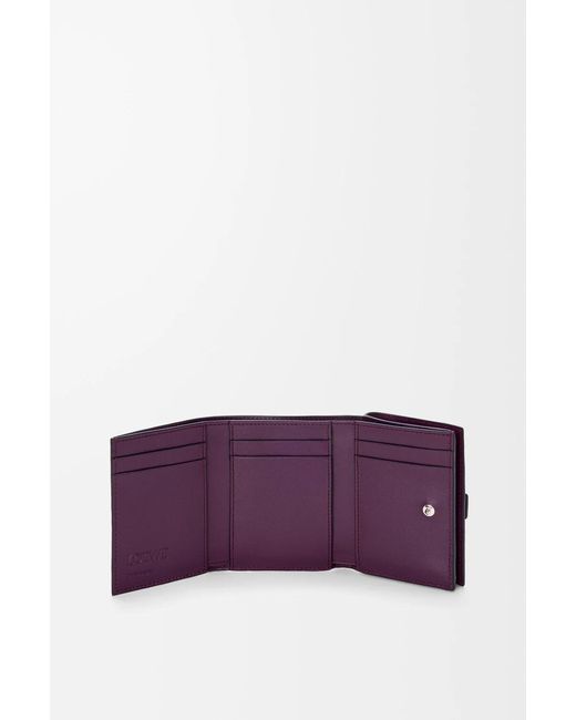 Loewe Purple Tri Fold Wallet