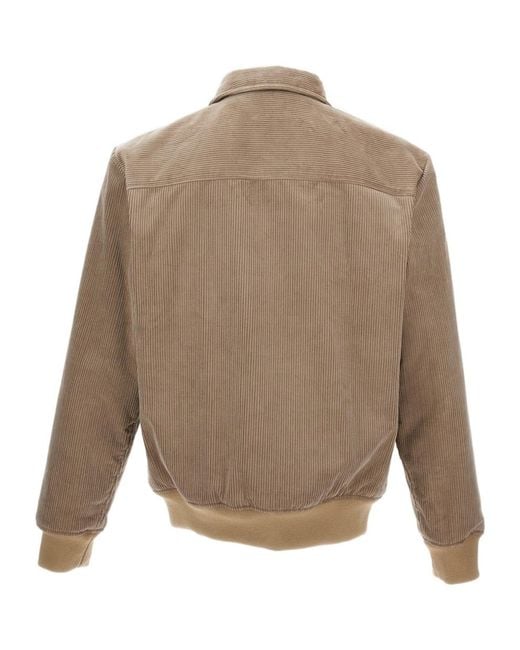 A.P.C. Natural Corduroy Zip-Fastening Jacket for men