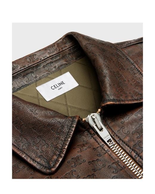 Céline Brown Aviator Blouson Jacket for men
