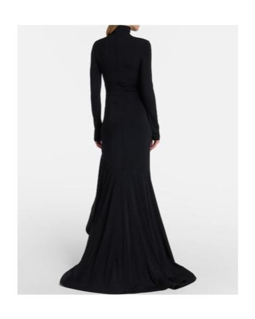Stella McCartney Black Crêpe Jersey Gown