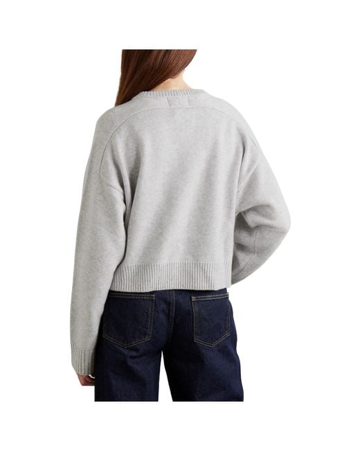 Loulou de Saison Gray Knitted From Wool And Cashmere Blend Yarn