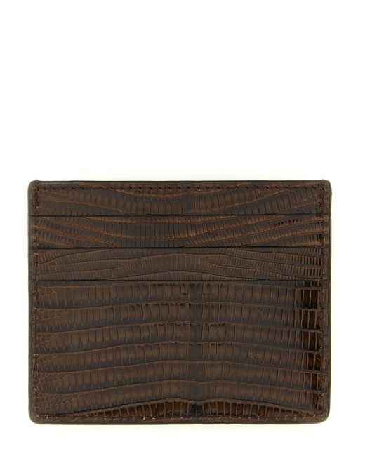 Brunello Cucinelli Brown Multi-Slot Card Holder