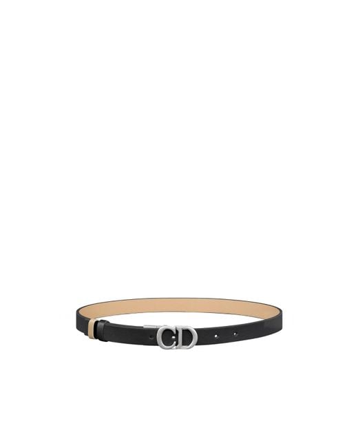 Dior White Saddle Reversible Belt