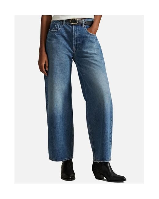 Polo Ralph Lauren Blue Logo-Patch Jeans