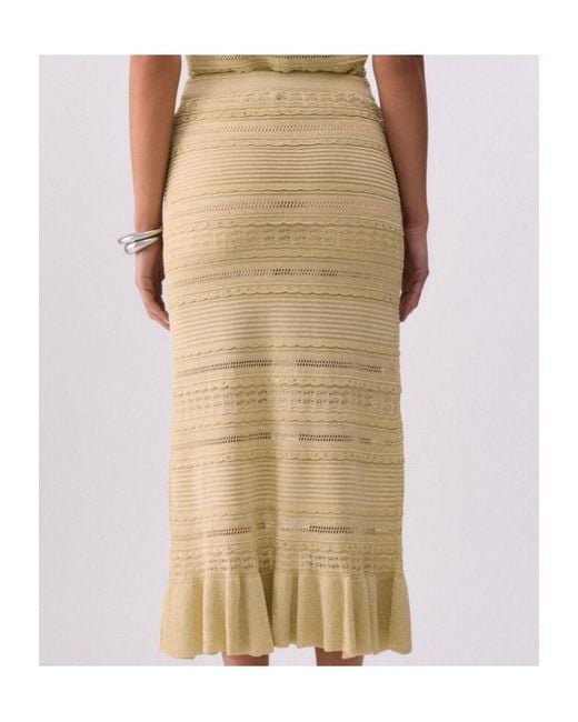 Liu Jo Natural Long Openwork Knit Skirt