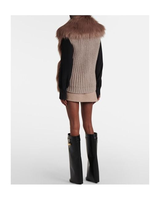 Givenchy Brown Faux Fur Vest