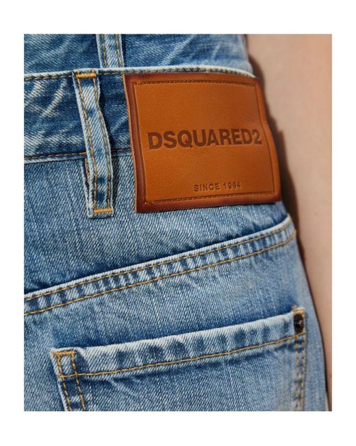 DSquared² Blue X Bettter Sash Detailed Frayed Jeans