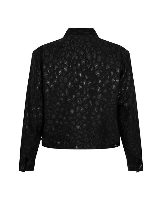 Versace Black Leopard Print Casual Jacket for men