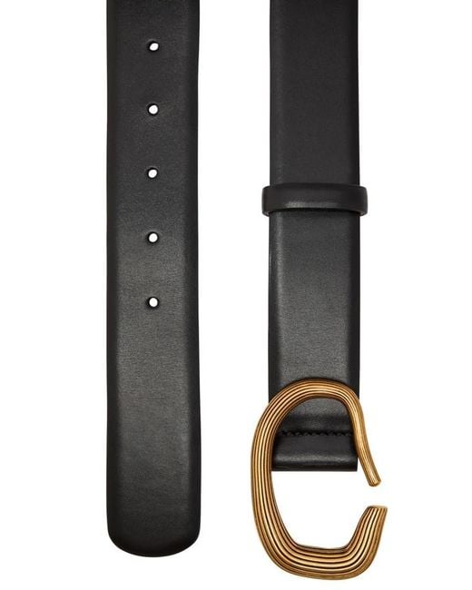 Khaite White Santa Fe Leather Belt